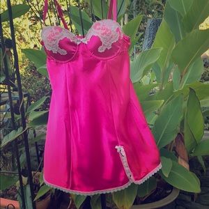 Beautiful pink  and lace night dress